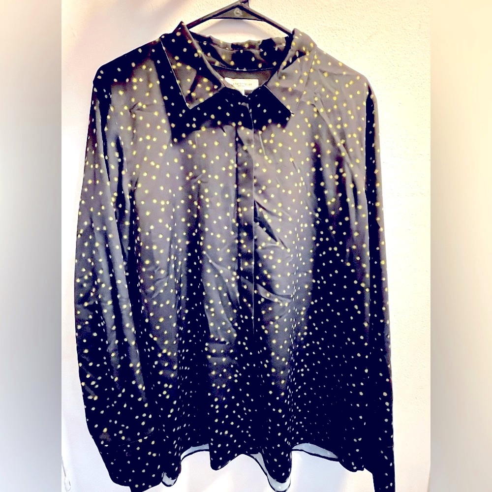 LAFAYETTE 148 - Scottie Painterly Dots Charmeuse Blouse - NWT - Picture 2 of 8